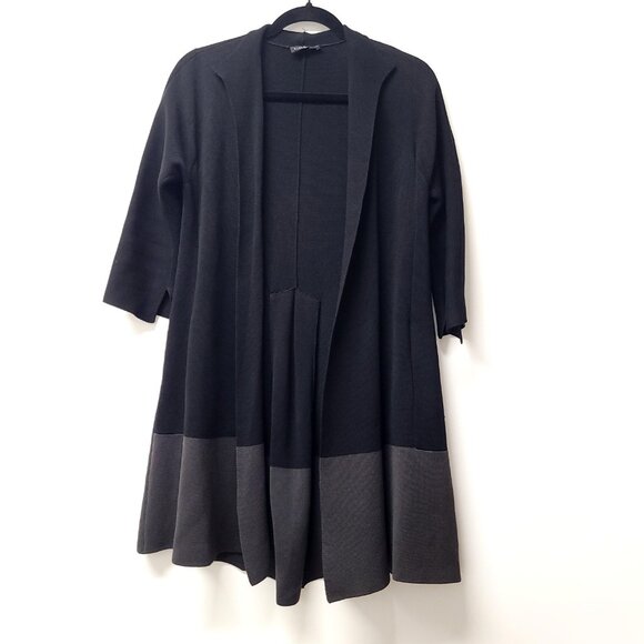 Eileen Fisher 3/4 Sleeve Cardigan Open Front Silk Blend - Picture 1 of 7